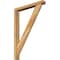 Ekena Millwork Traditional Block Rough Sawn Bracket w/ Offset Brace, Western Red Cedar, 4"W x 28"D x 40"H BKT0402X28X40TRA05RWR - alternate 1